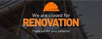 Closed for Renovation Facebook Cover Design