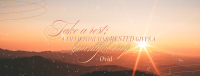 Rest Daily Reminder Quote Facebook Cover Design