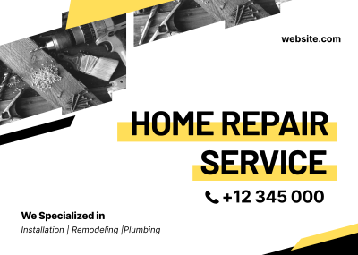 Modern Repair Service Postcard Image Preview