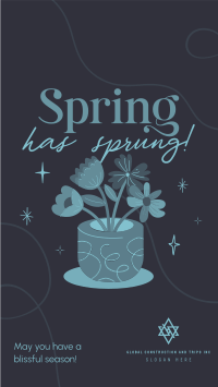 Spring Flower Pot Facebook Story Design