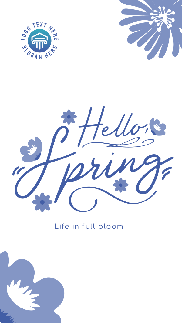 Hello Spring Greeting Facebook Story Design Image Preview