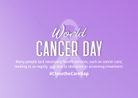 Cancer Day Ribbon Pin Postcard Image Preview