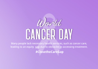 Cancer Day Ribbon Pin Postcard Image Preview