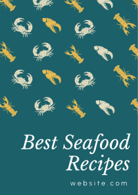 Seafood Recipes Poster Design