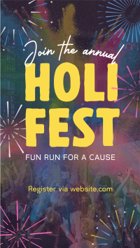 Holi Fest Fun Run Facebook story Image Preview
