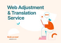 Web Adjustment & Translation Services Postcard Image Preview
