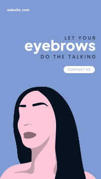Expressive Eyebrows Facebook Story Design