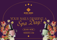 Floral Nail Services Postcard Image Preview