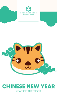 Adorable Tiger Sticker Instagram story Image Preview