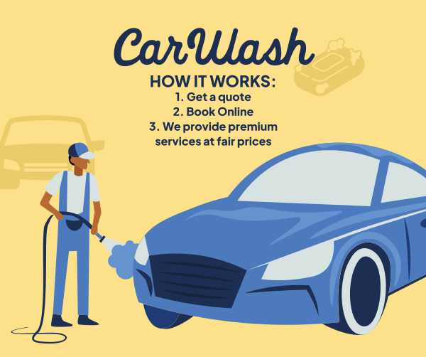 Easy Carwash Booking Facebook Post Design Image Preview