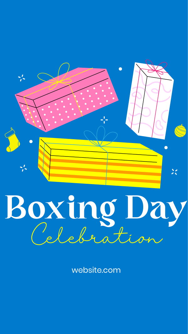 Ho Ho Boxing Day Facebook Story Design