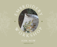Embroidery Workshop Facebook post Image Preview