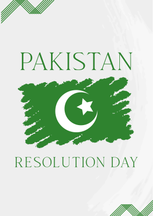 Pakistan Day Brush Flag Poster Image Preview