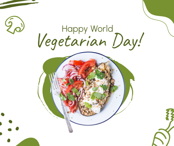 Happy Vegetarian Day! Facebook Post Design