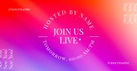 Join Us Live Gradient Facebook ad Image Preview