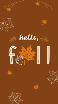 Hello Fall Greeting TikTok Video Image Preview