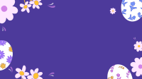 Flowery Easter Hunt Zoom Background Image Preview