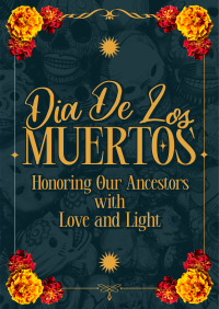 Traditional Dia De Muertos Poster Design