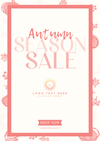 Leaves and Pumpkin Promo Sale Poster Image Preview