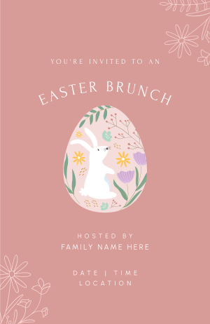 Decorative Easter Egg Invitation Image Preview