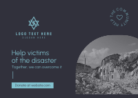 Help Disaster Victims Postcard Design
