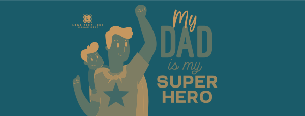 Superhero Dad Facebook Cover Design Image Preview