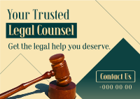 Trusted Legal Counsel Postcard Image Preview