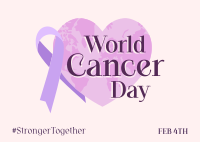 World Cancer Day Heart Postcard Image Preview