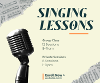 Singing Lessons Facebook Post Design