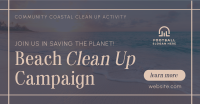 Beach Clean Up Drive Facebook Ad Design