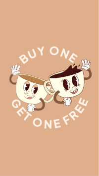 Coffee Buy One Get One  Facebook Story Design