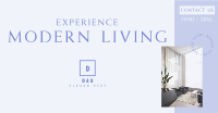 Simple Modern Living Facebook Ad Design