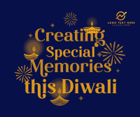 Diya Diwali Wishes Facebook Post Design
