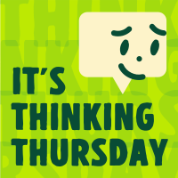 Cute Speech Bubble Thinking Thursday Linkedin Post Image Preview
