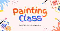 Quirky Painting Class Facebook Ad Design