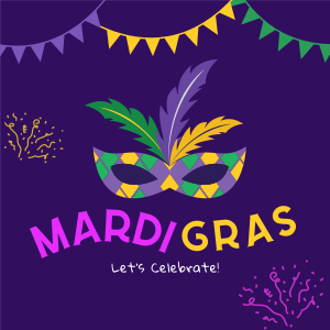 Mardi Gras Mask Instagram post Image Preview