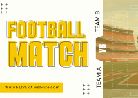 Minimalist Football Match Postcard Image Preview