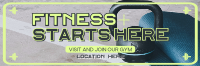 Geometric Fitness Gym Twitter Header Preview