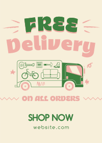 Shipping Delivery Quirky Poster Design