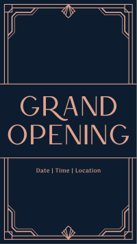 Grand Opening Art Deco Instagram story Image Preview