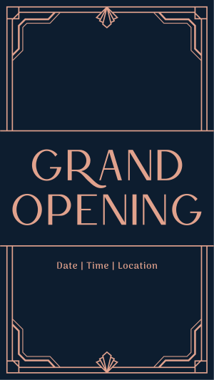 Grand Opening Art Deco Instagram story Image Preview