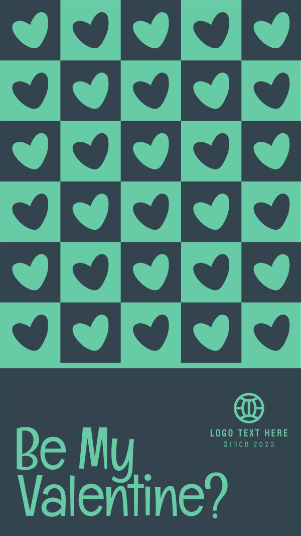 Valentine Retro Heart Facebook Story Design