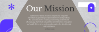 Stylish Our Mission Twitter Header Design