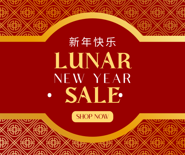 Oriental New Year Facebook Post Design