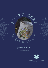 Embroidery Workshop Poster Image Preview