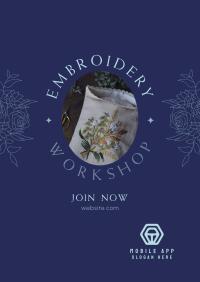 Embroidery Workshop Poster Image Preview