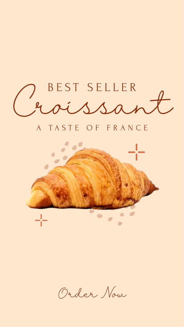 French Croissant Bestseller Instagram Story Design Image Preview