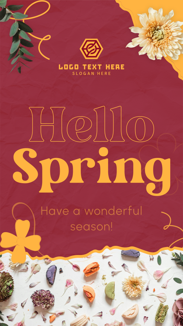 Hello Spring Facebook Story Design