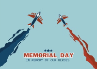 Memorial Day Air Show Postcard Design