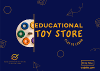 Educational Toy Store Postcard Image Preview